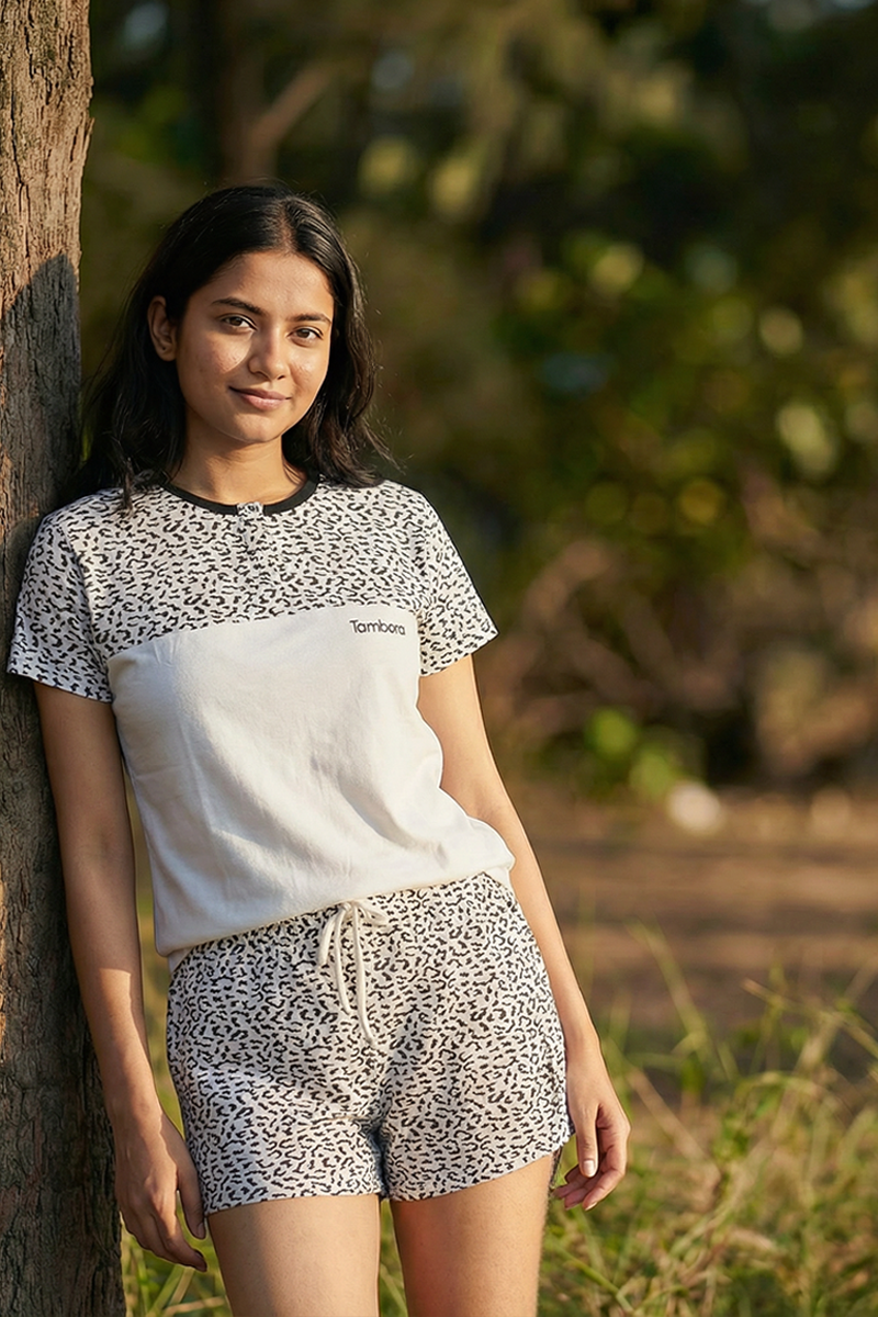 Women's Camouflage Cut and Sew Lounge wear Set