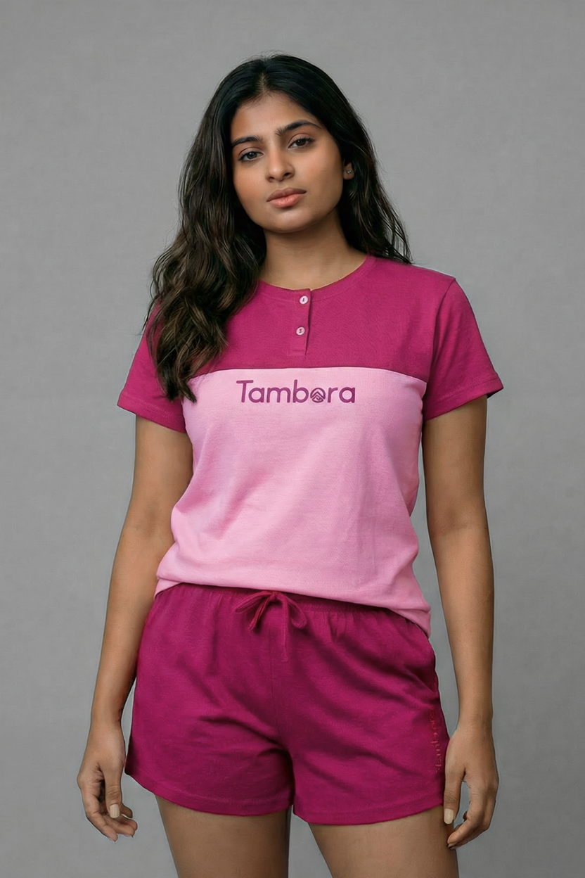 Women's Cut & Sew Solid Lounge Wear Set